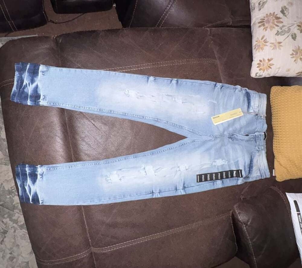 Reason Brand Skinny Jeans Size 34x32 Light Wash Distressed